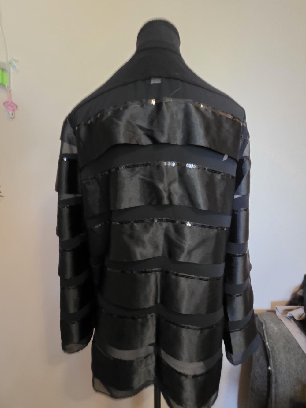 Joseph Ribkoff Sequin Trim Color Block Jacket XL - Picture 5 of 14